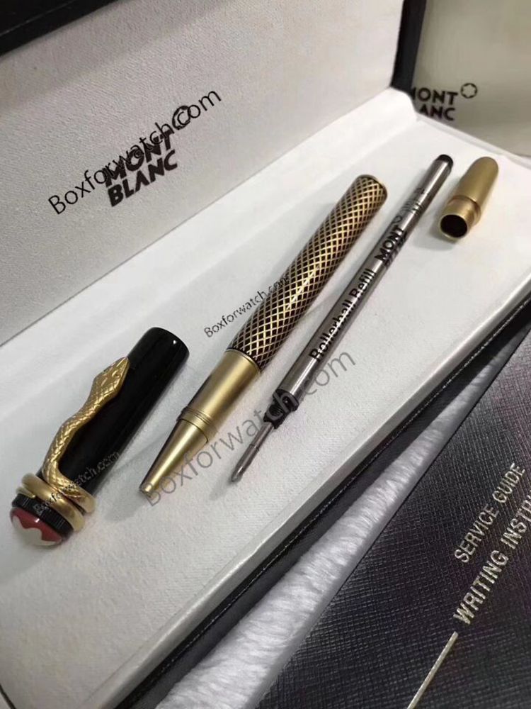 NEW Mont blanc Gold Clip Rollerball Pen